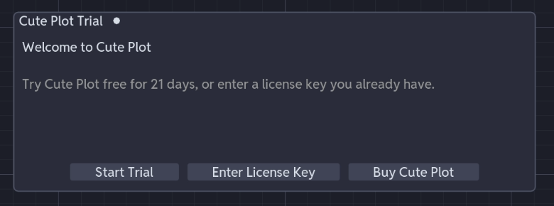 Licence activation dialog