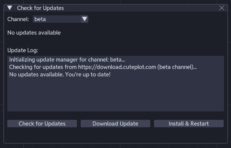 Update dialog